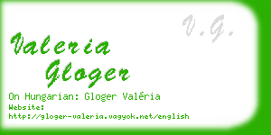 valeria gloger business card